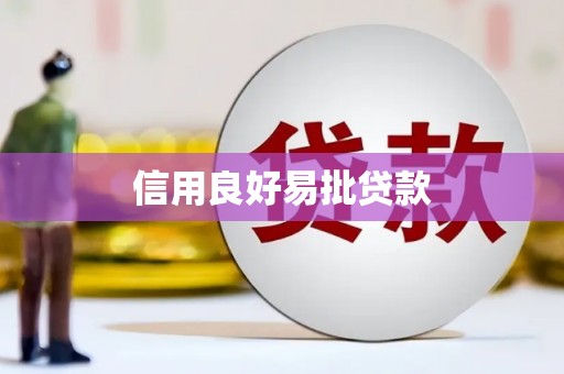 漳州信用良好易批贷款