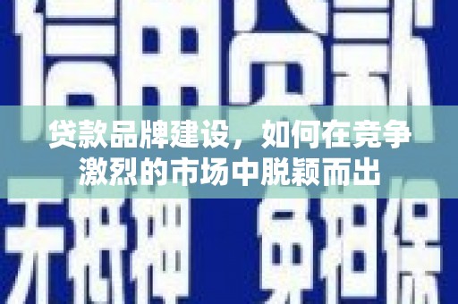 漳州贷款品牌建设，如何在竞争激烈的市场中脱颖而出