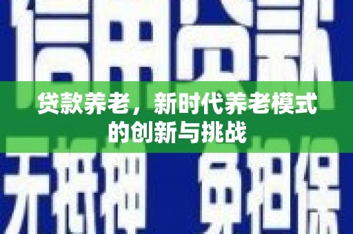 漳州贷款养老，新时代养老模式的创新与挑战