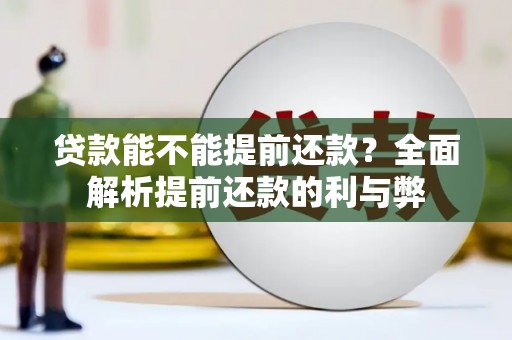 漳州贷款能不能提前还款？全面解析提前还款的利与弊