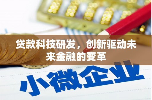 漳州贷款科技研发，创新驱动未来金融的变革