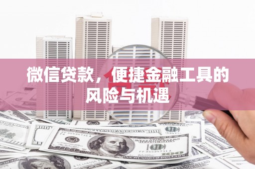 漳州微信贷款，便捷金融工具的风险与机遇