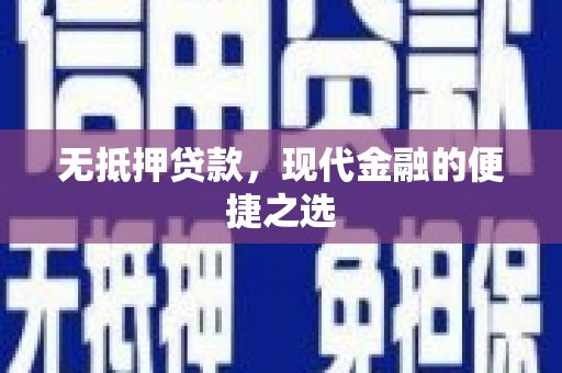 漳州无抵押贷款，现代金融的便捷之选