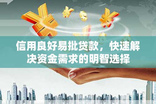 漳州信用良好易批贷款，快速解决资金需求的明智选择