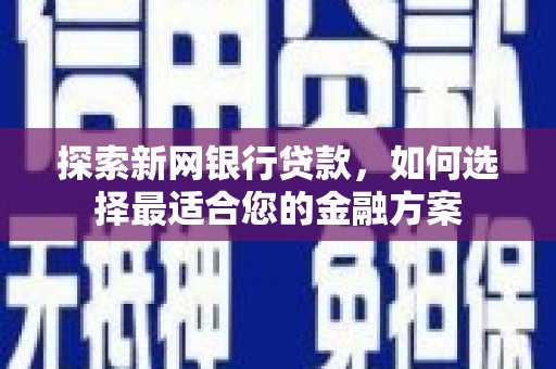 漳州探索新网银行贷款，如何选择最适合您的金融方案