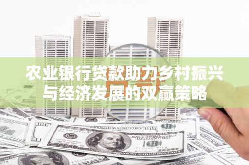 漳州农业银行贷款助力乡村振兴与经济发展的双赢策略