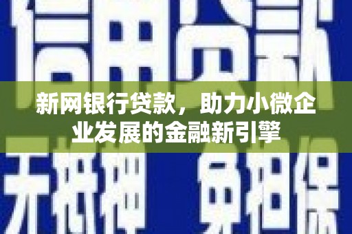 漳州新网银行贷款，助力小微企业发展的金融新引擎