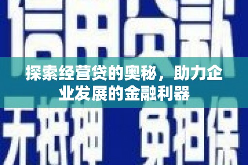 漳州探索经营贷的奥秘，助力企业发展的金融利器