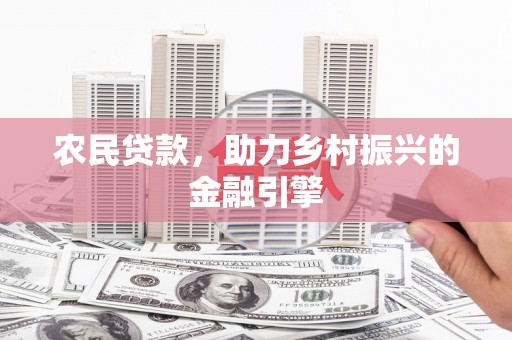 漳州农民贷款，助力乡村振兴的金融引擎