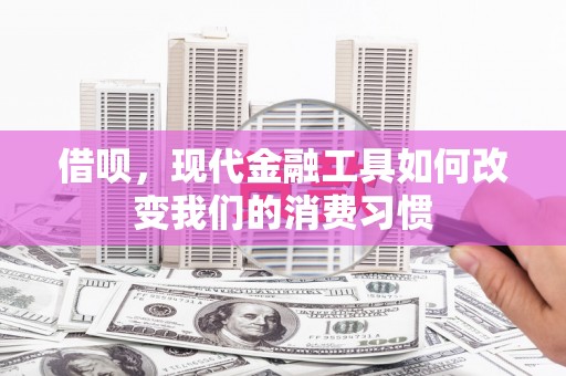 漳州借呗，现代金融工具如何改变我们的消费习惯