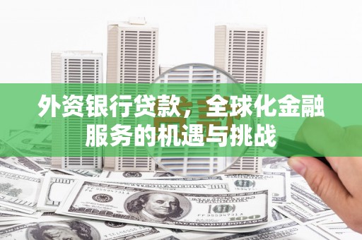 漳州外资银行贷款，全球化金融服务的机遇与挑战