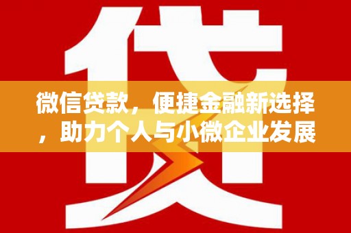 漳州微信贷款，便捷金融新选择，助力个人与小微企业发展