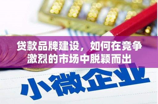 漳州贷款品牌建设，如何在竞争激烈的市场中脱颖而出