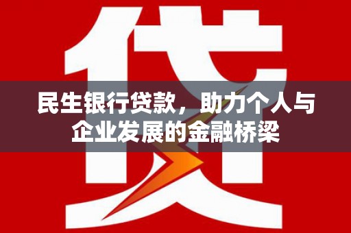 漳州民生银行贷款，助力个人与企业发展的金融桥梁