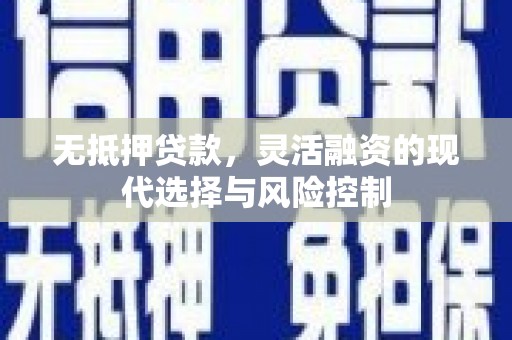 漳州无抵押贷款，灵活融资的现代选择与风险控制