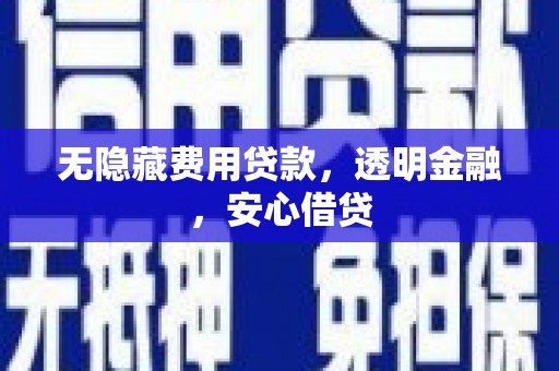 漳州无隐藏费用贷款，透明金融，安心借贷