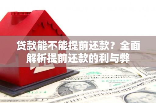 漳州贷款能不能提前还款？全面解析提前还款的利与弊