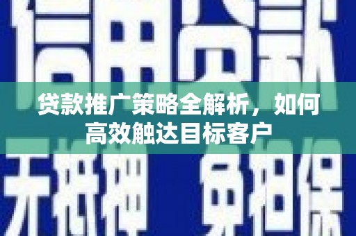 漳州贷款推广策略全解析，如何高效触达目标客户