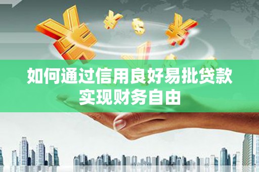 漳州如何通过信用良好易批贷款实现财务自由