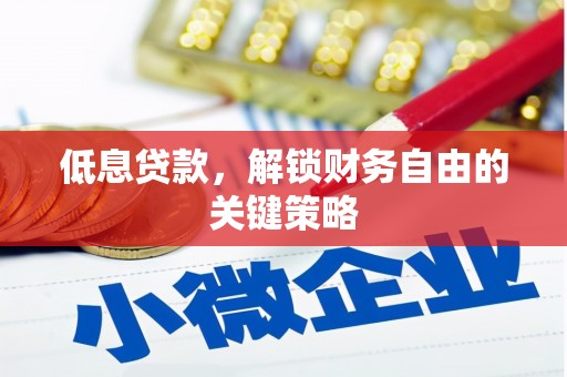 漳州低息贷款，解锁财务自由的关键策略