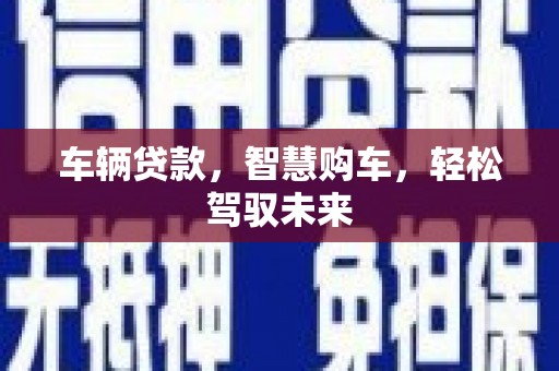漳州车辆贷款，智慧购车，轻松驾驭未来