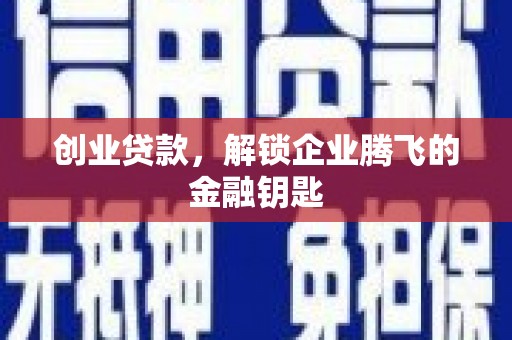 漳州创业贷款，解锁企业腾飞的金融钥匙