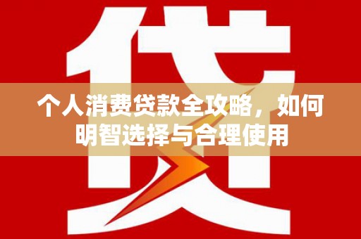 漳州个人消费贷款全攻略，如何明智选择与合理使用